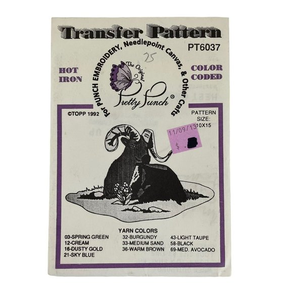 Pretty Punch Hot Iron Transfer Pattern Punch Embroidery Animals Panda Kangaroo - Picture 2 of 5